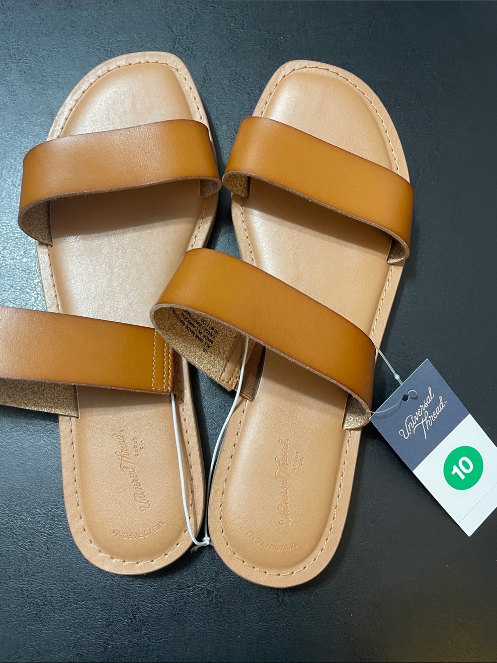 Universal Thread Women’s  Double-Strap Slide Sandals Sz.10 NWT